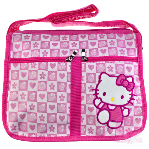 Hello Kitty Pink Strawberry Check Shoulder Bag