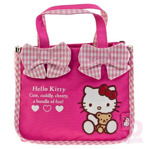 Hello Kitty & Teddy Drawstring Cross Body Bag