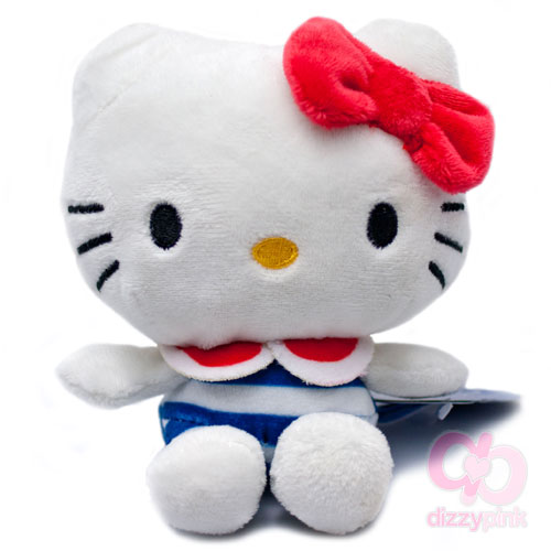 Hello Kitty Sailor Sweeties 12cm Plush - Blue Stripe Swimsuit