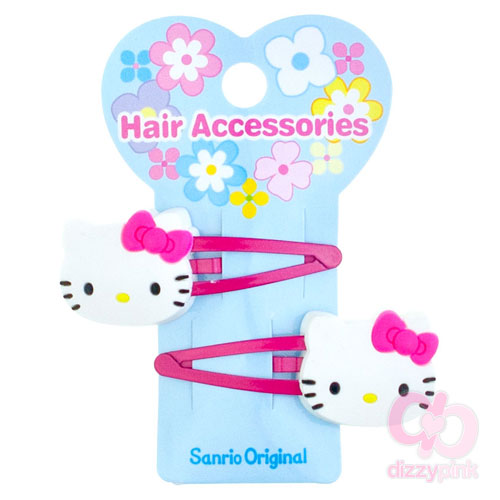 Hello Kitty DCut Face Pair of Hair Clips