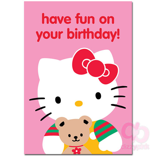 Hello Kitty Card - Birthday Bear