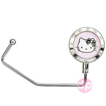 Hello Kitty Handbag Holder - Pink Stripe Bow