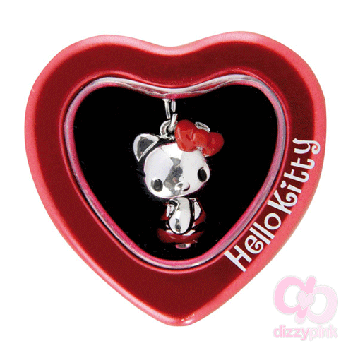 Hello Kitty Charm in Heart Gift Tin- Red