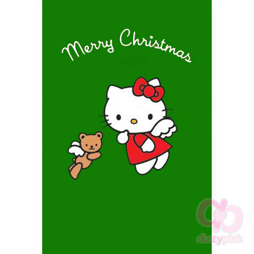 Hello Kitty Christmas Card - Christmas Angel Bear (Green) x6