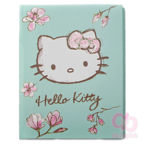 Hello Kitty Trifold Glitter Flower Memo Pad - Green
