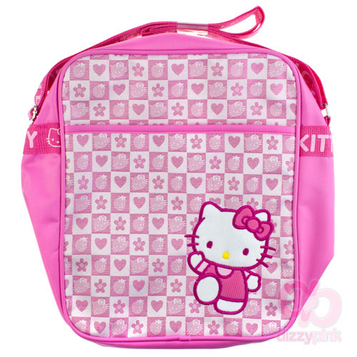 Hello Kitty Pink Strawberry Check Messenger Bag