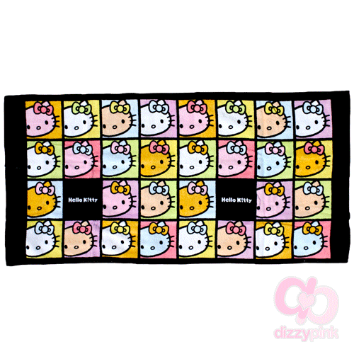 Hello Kitty Face Towel - Faces Colourful Light