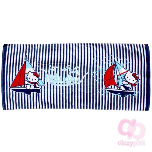 Hello Kitty Face Towel - Sailing Blue