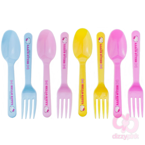 Hello Kitty Multicoloured Eight Piece Spoon & Fork Set