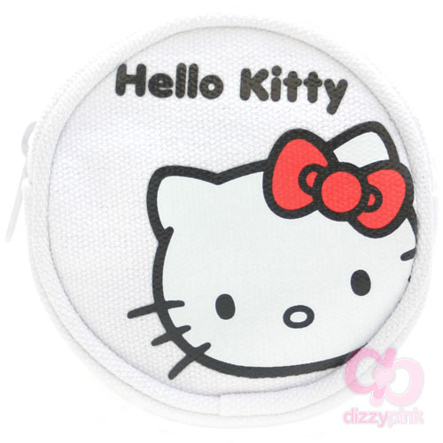 Hello Kitty Coin Purse - Face Ribbon White