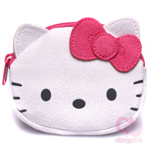 Hello Kitty Coin Purse - Suede - Pink Kitty