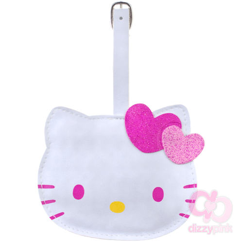 Hello Kitty Bag / Luggage Tag - Glitter Heart