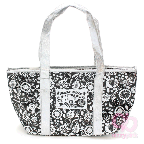 Hello Kitty Small Hologram Cooler Bag - Black