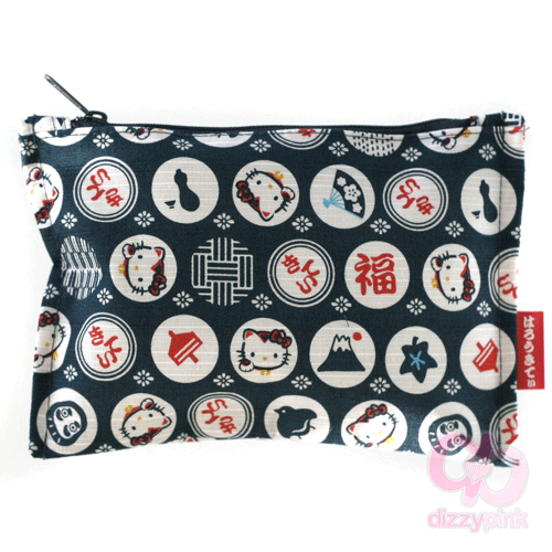Hello Kitty Cosmetic Pouch - Blue Japan Kitty