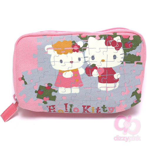 Hello Kitty Cosmetic Pouch - Jigsaw Puzzle Pink