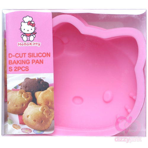 Hello Kitty D-Cut Silicon Baking Pan Two Pieces - Small