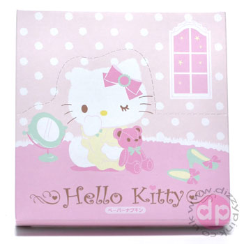 Hello Kitty Paper Napkin Set with Dispenser - Kitty with Bear