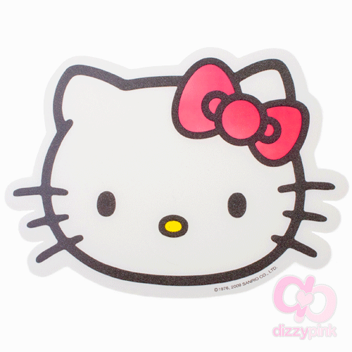 Hello Kitty D-Cut Coaster Two Piece Ribbon Kitty - Red