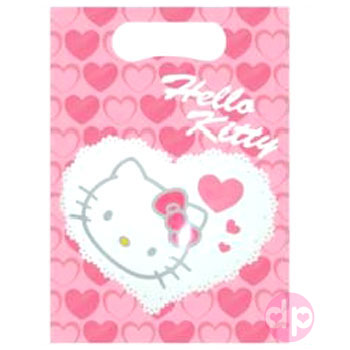 Hello Kitty Gift Bag x 5 - Pink Heart