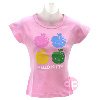 Hello Kitty T-Shirt - Apple Face Pink (L)