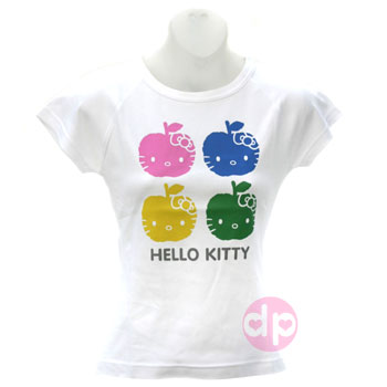 Hello Kitty T-Shirt - Apple Face White (M)