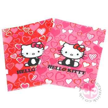 Hello Kitty A4 x2 Piece Heart File Folder