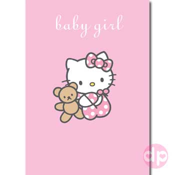 Hello Kitty Baby Girl Announcements Pack
