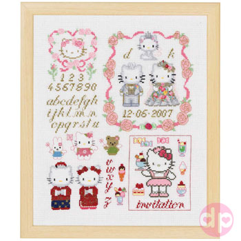 Hello Kitty Cross-Stitch Chart - Special Event Kitty Designs 