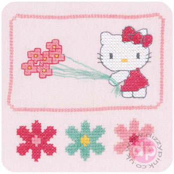 Hello Kitty Sew Your Own Customising Kit - Kitty with Flowers