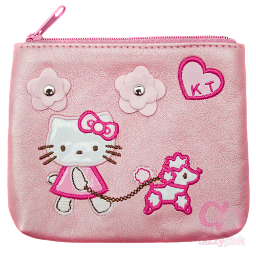 Hello Kitty Pink Poodle Leather Effect Coin Purse