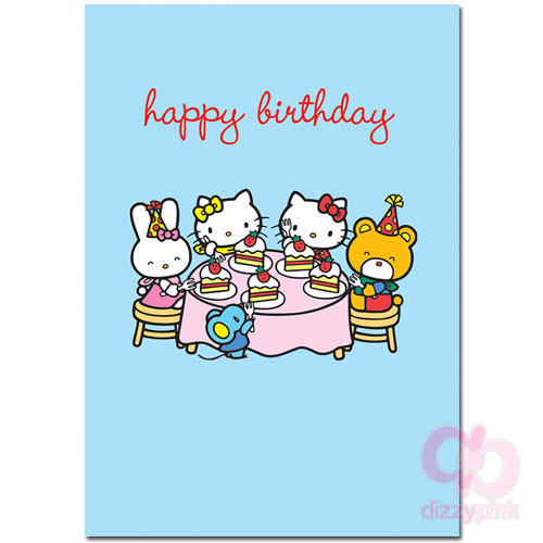 Hello Kitty Card - Birthday Party