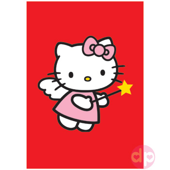 Hello Kitty Angel Red Postcard