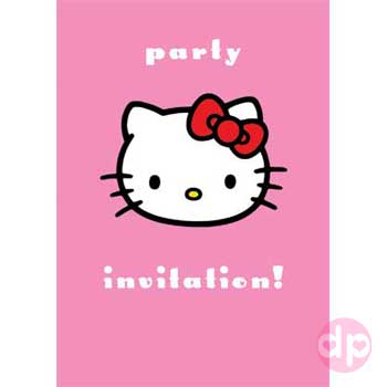 Hello Kitty Party Invitation Pack