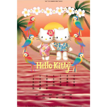 Hello Kitty Perpetual Calendar - Hawaii