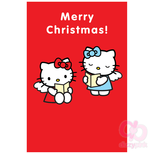 Hello Kitty Christmas Card - Christmas Carol Singers