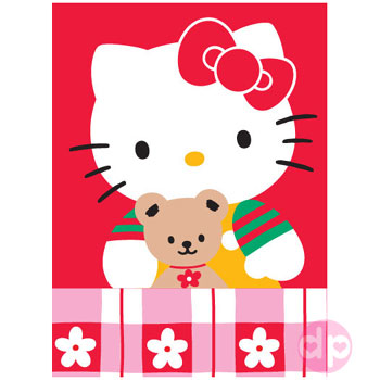 Hello Kitty Minicard / Tag - Kitty & Teddy