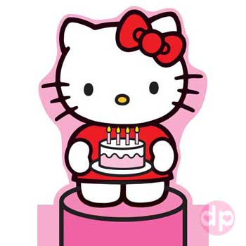 Hello Kitty Cutout Card - Cake