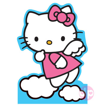 Hello Kitty Cutout Card - Pink Angel