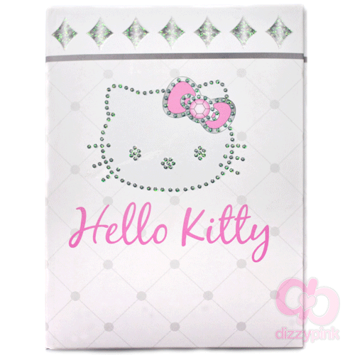 Hello Kitty Trifold Bejewelled Memo Pad - White