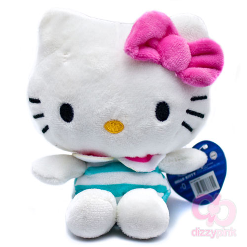 Hello Kitty Sailor Sweeties Plush - Green Stripe Swimsuit