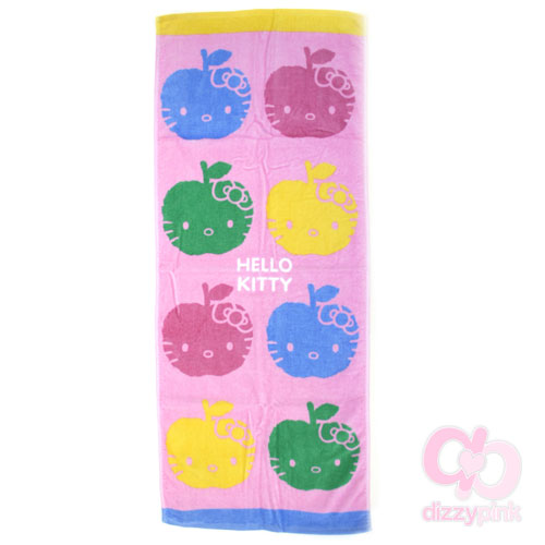 Hello Kitty Face Towel - Apple Face Pink