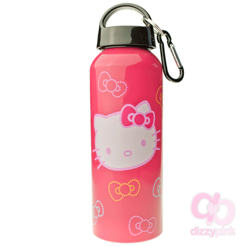 Hello Kitty Aluminium Water Bottle 500ml - Ribbon Pink Kitty