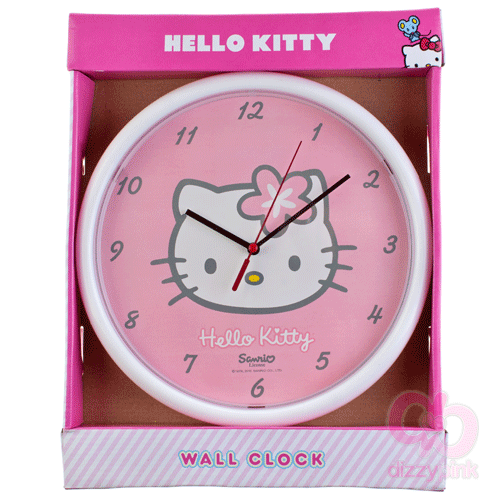 Hello Kitty Face Wall Clock